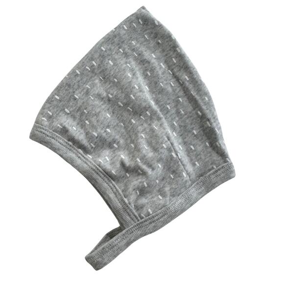 Cloud Island Gray Spotted Dash Elf Hat Basic Bonnet Size 0-6 Months Cotton - Picture 1 of 2